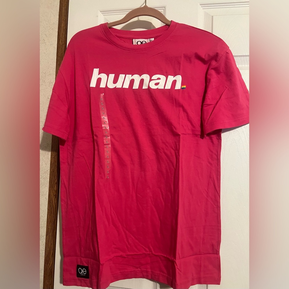 Queer Eye Human Shirt Pink NWT size L PTP 21”